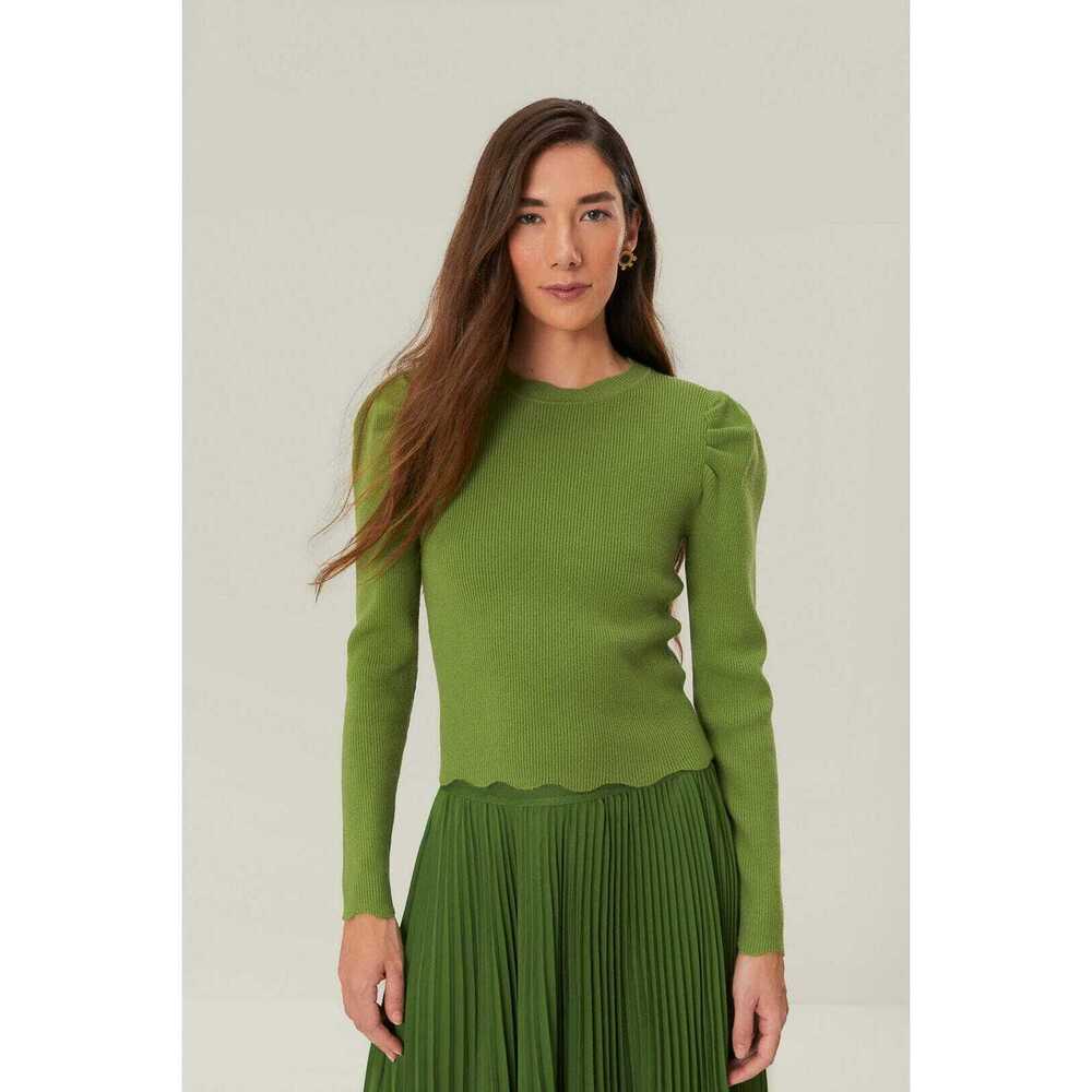 Brown Knit Blouse